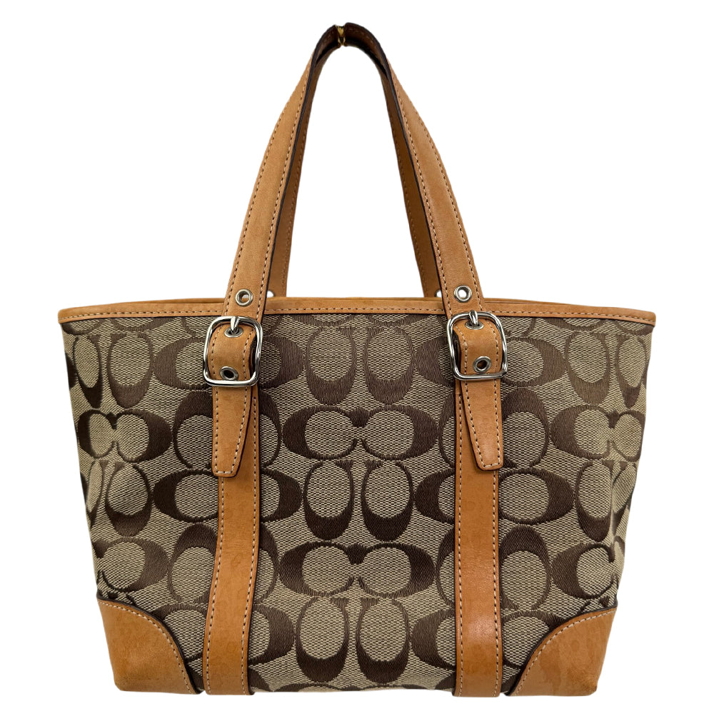 COACH Signature Brown Small Tote Bag LHQ2076