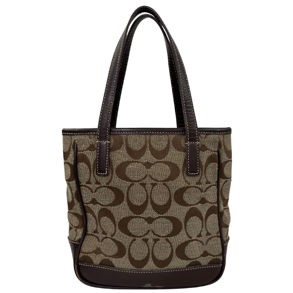 COACH Signature Brown Small Tote Bag LHQ2078