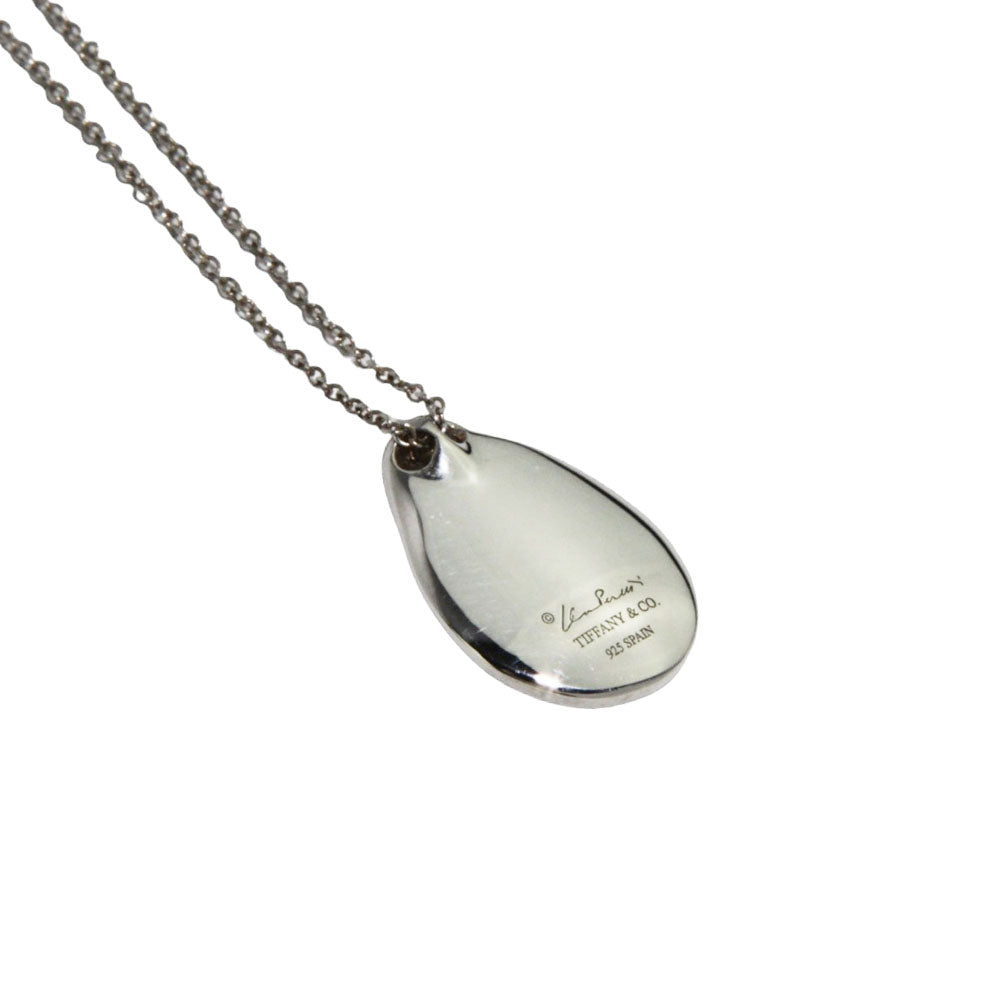 TIFFANY & Co. Necklace Round Disc Pendant Silver LHQ209
