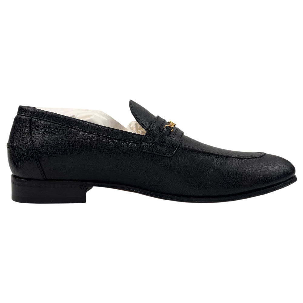 VALENTINO Black Leather Loafers Size 9 UK LHQ2097