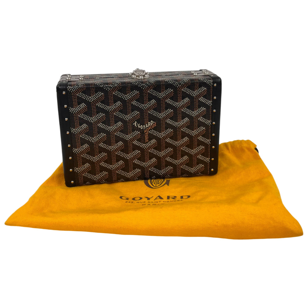 GOYARD Black Minaudière Trunk Clutch Bag LHQ1200