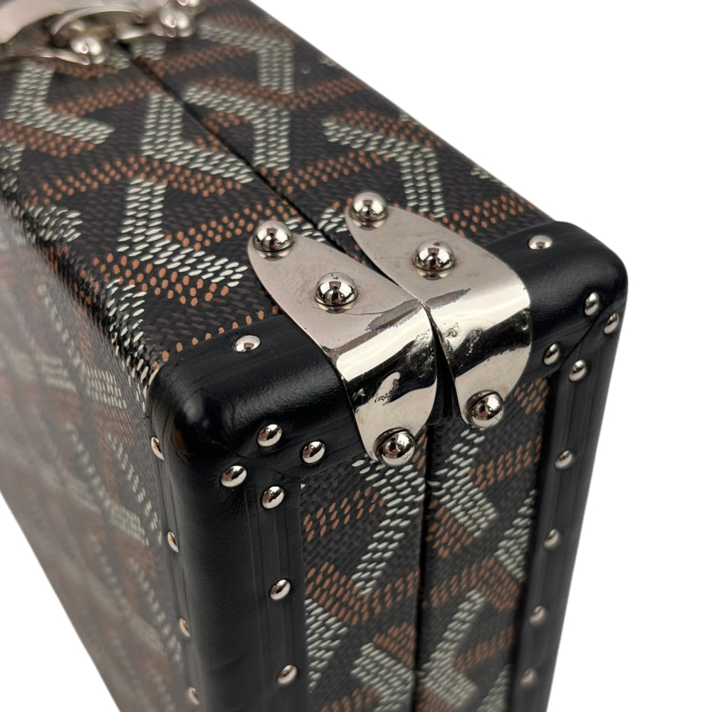 GOYARD Black Minaudière Trunk Clutch Bag LHQ1200
