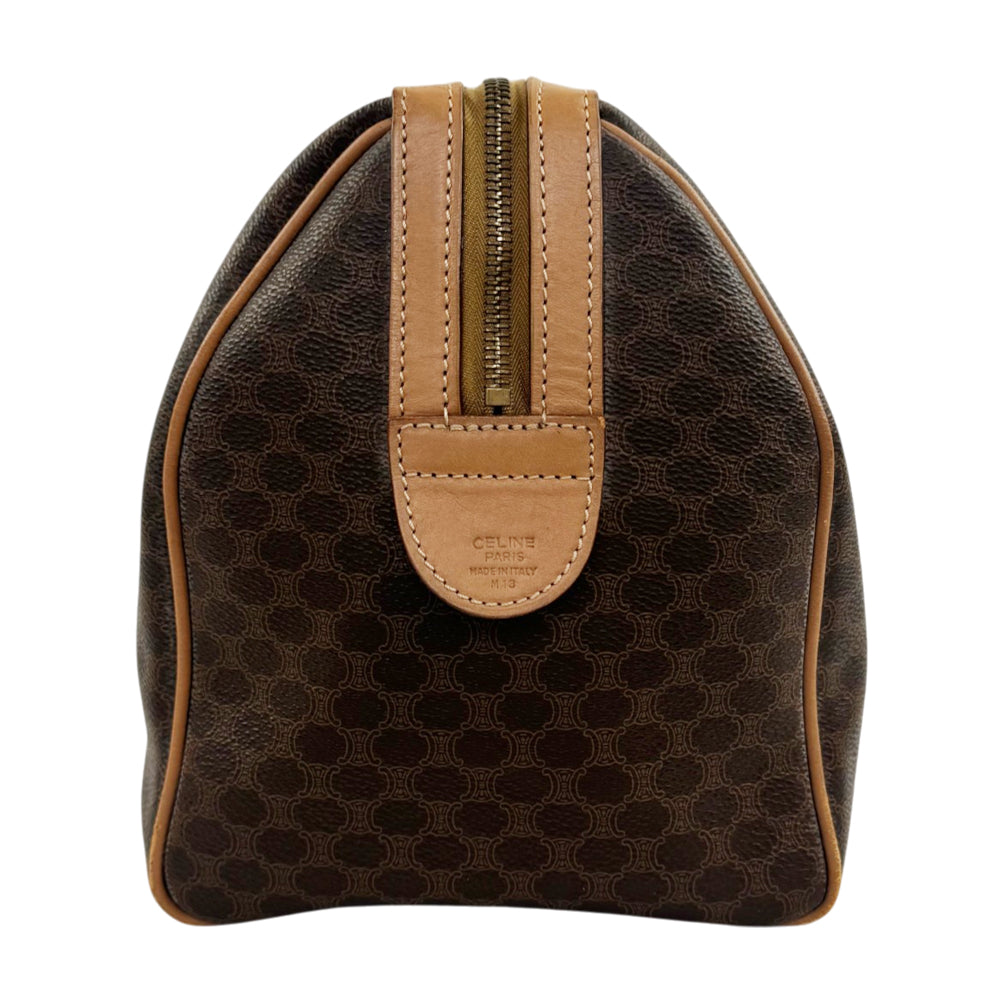 CELINE Brown Macadam Boston Bag LHQ2105