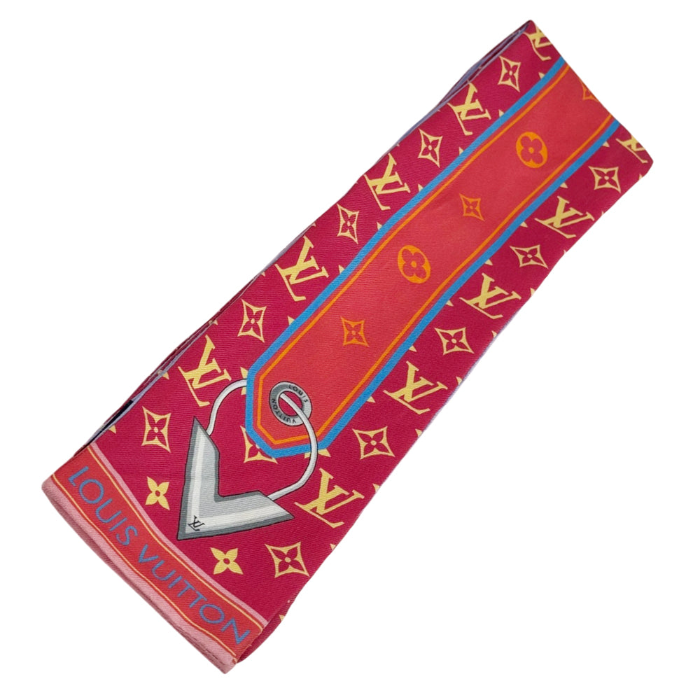 LOUIS VUITTON Silk Monogram Minimalle Bandeau/Twilly LHQ2108