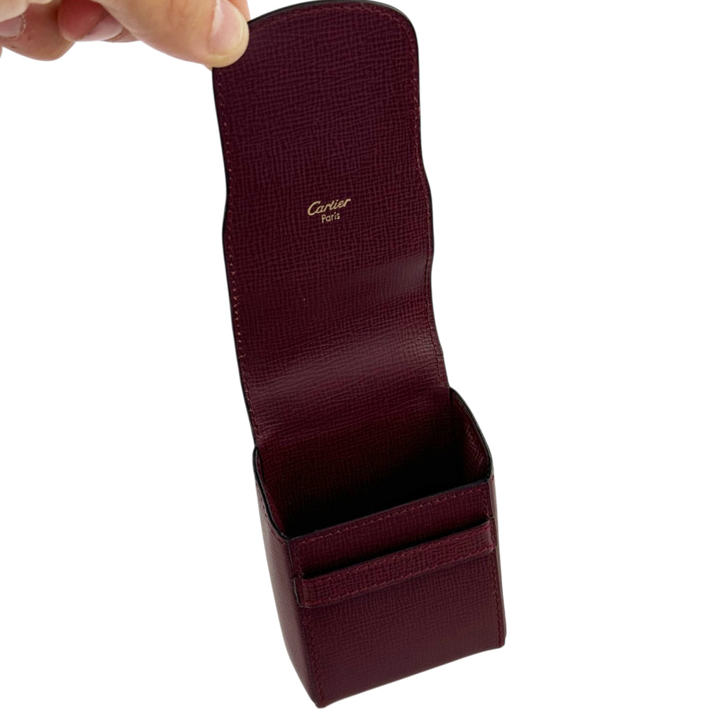 CARTIER Maroon Cigarette Case LHQ2110
