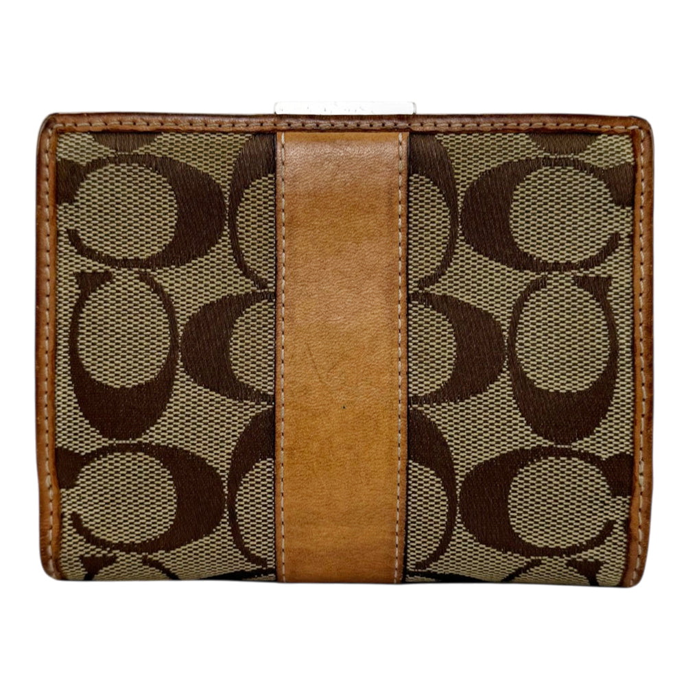 COACH Signature Monogram Bi-Fold Wallet LHQ2140