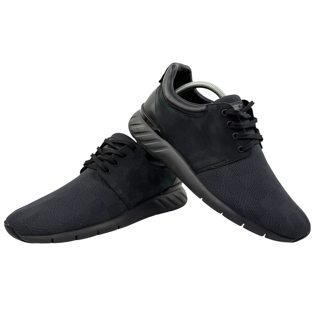 LOUIS VUITTON Black Damier Fastlane Trainers Size 9 UK LHQ2154