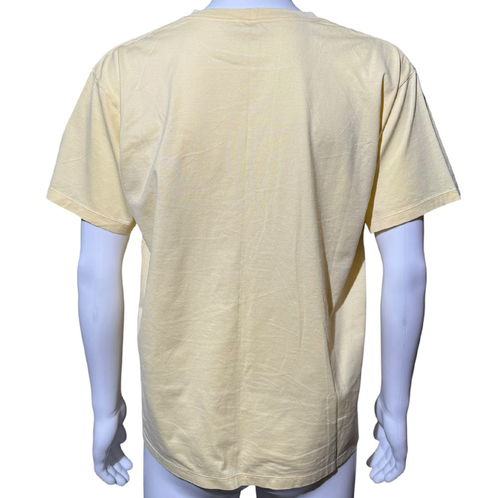 CELINE Yellow Macadam Logo T-Shirt Size M LHQ2158