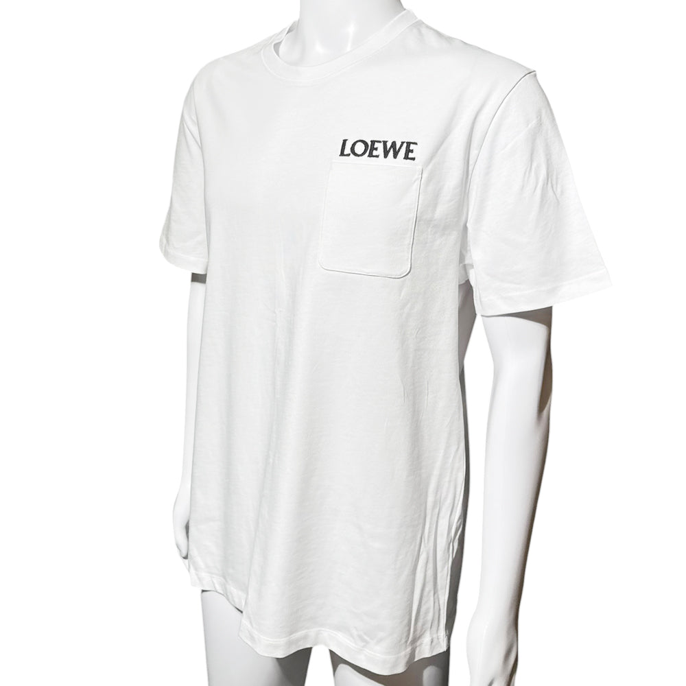 LOEWE White Pocket Logo T-Shirt Size M LHQ2161
