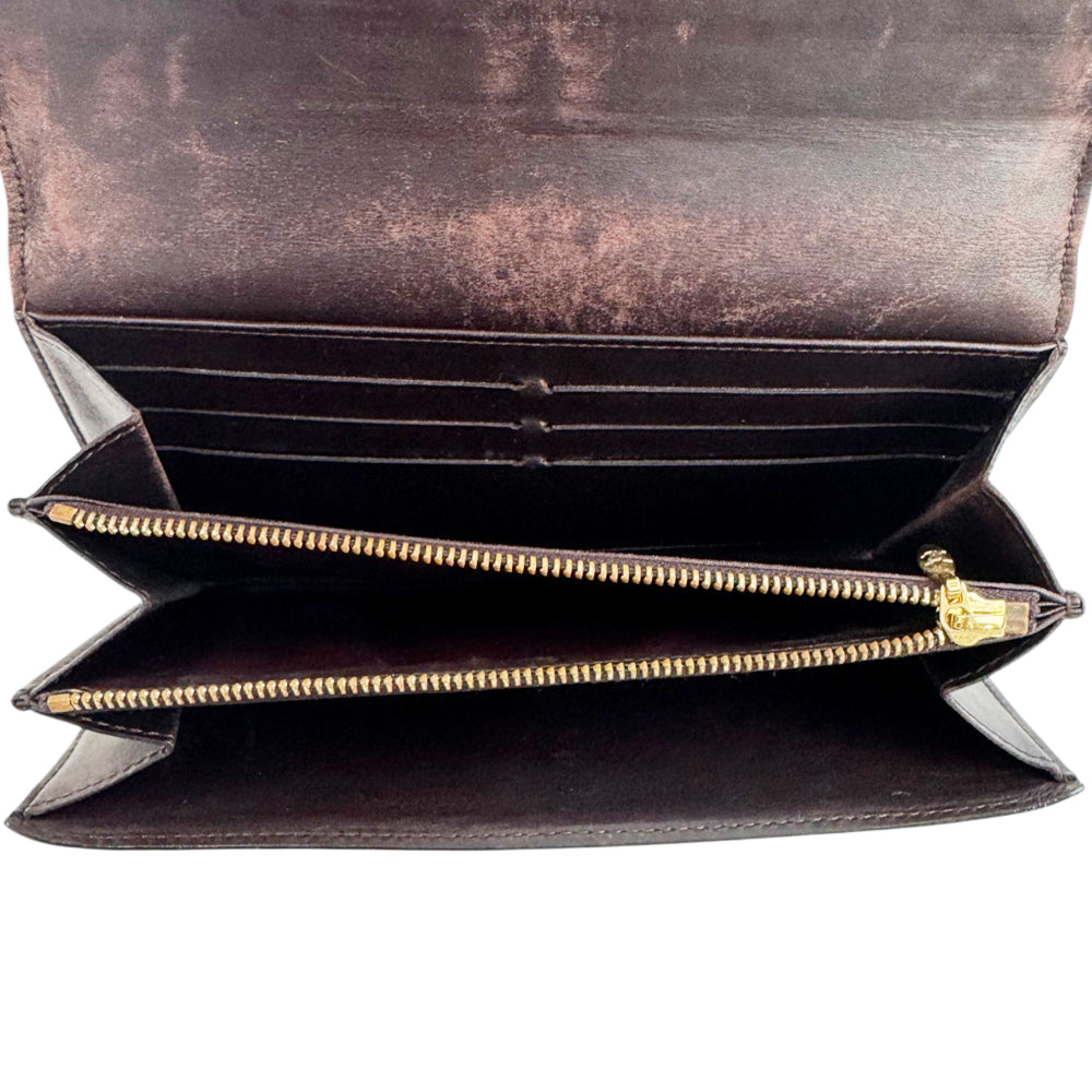 LOUIS VUITTON Burgundy Vernis Patent Leather Purse Wallet LHQ2166
