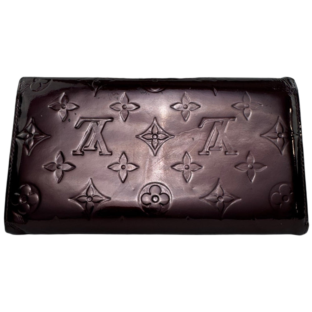 LOUIS VUITTON Burgundy Vernis Patent Leather Purse Wallet LHQ2166