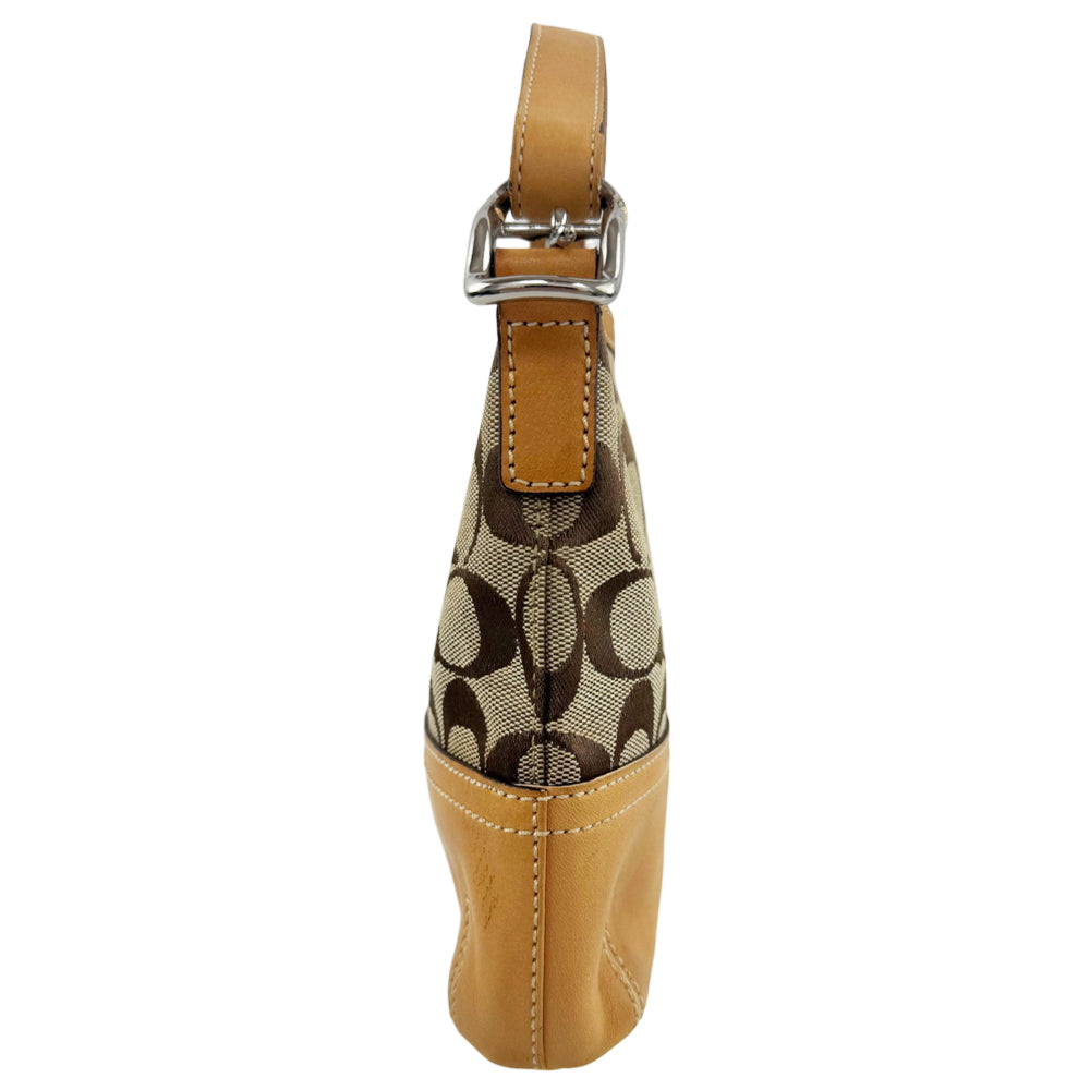 COACH Signature Canvas Brown Small Hand Bag LHQ2176