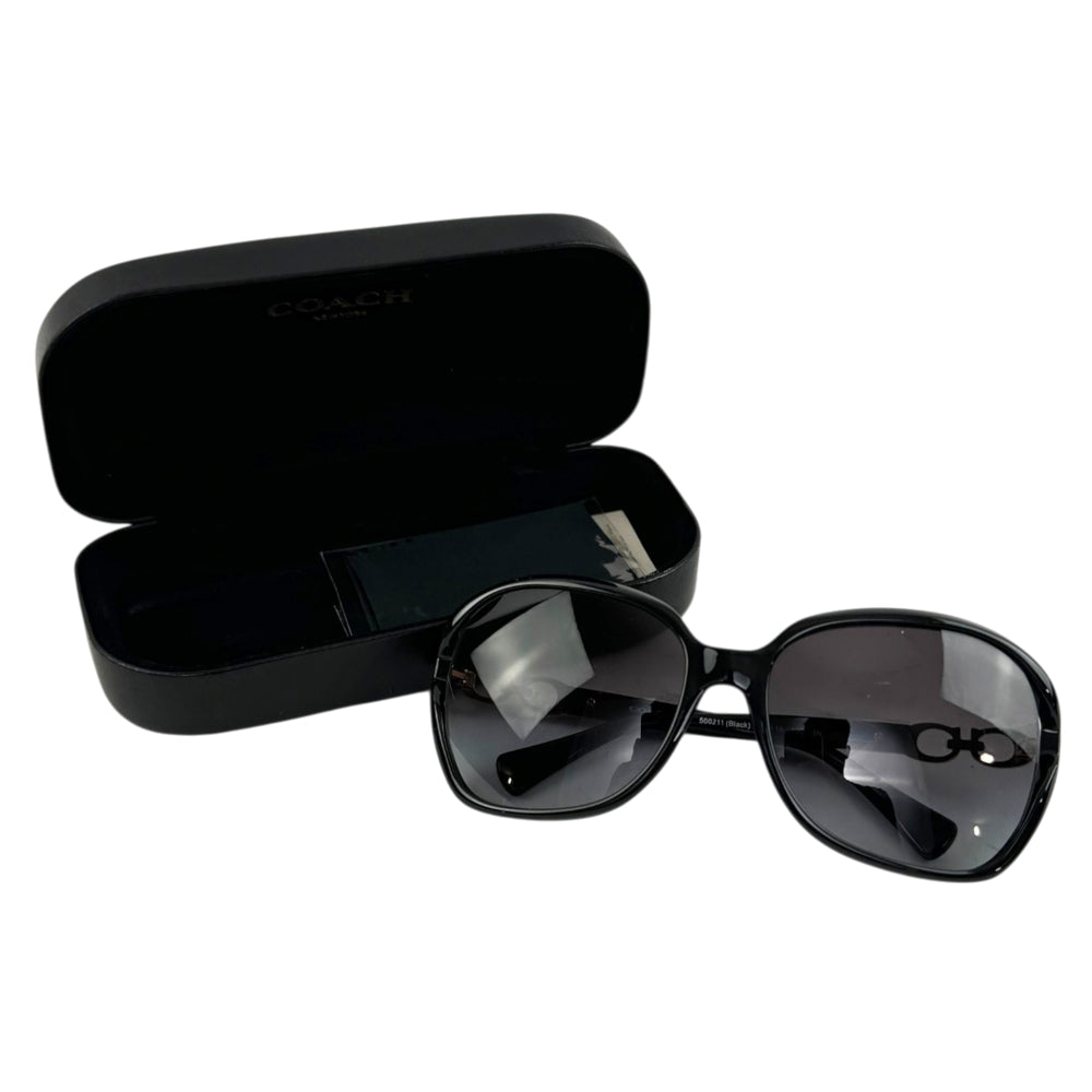 COACH Black Frame 'Kissing C' Sunglasses LHQ2183