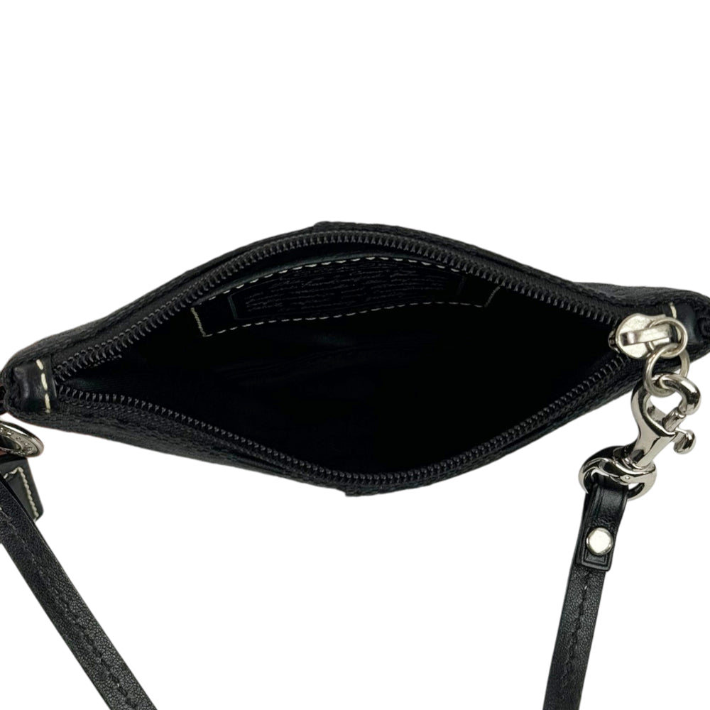 COACH Black Signature Canvas Clutch Wristlet LHQ1889
