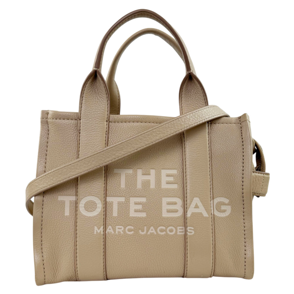 MARC JACOBS 'The Tote Bag' Small Cream Leather Shoulder Bag LHQ2196