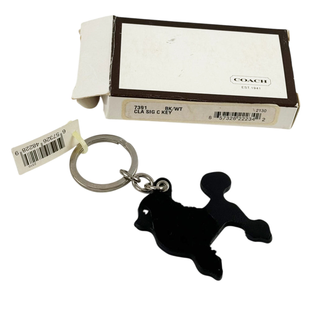 COACH Black Poodle Key Ring/Charm LHQ2199