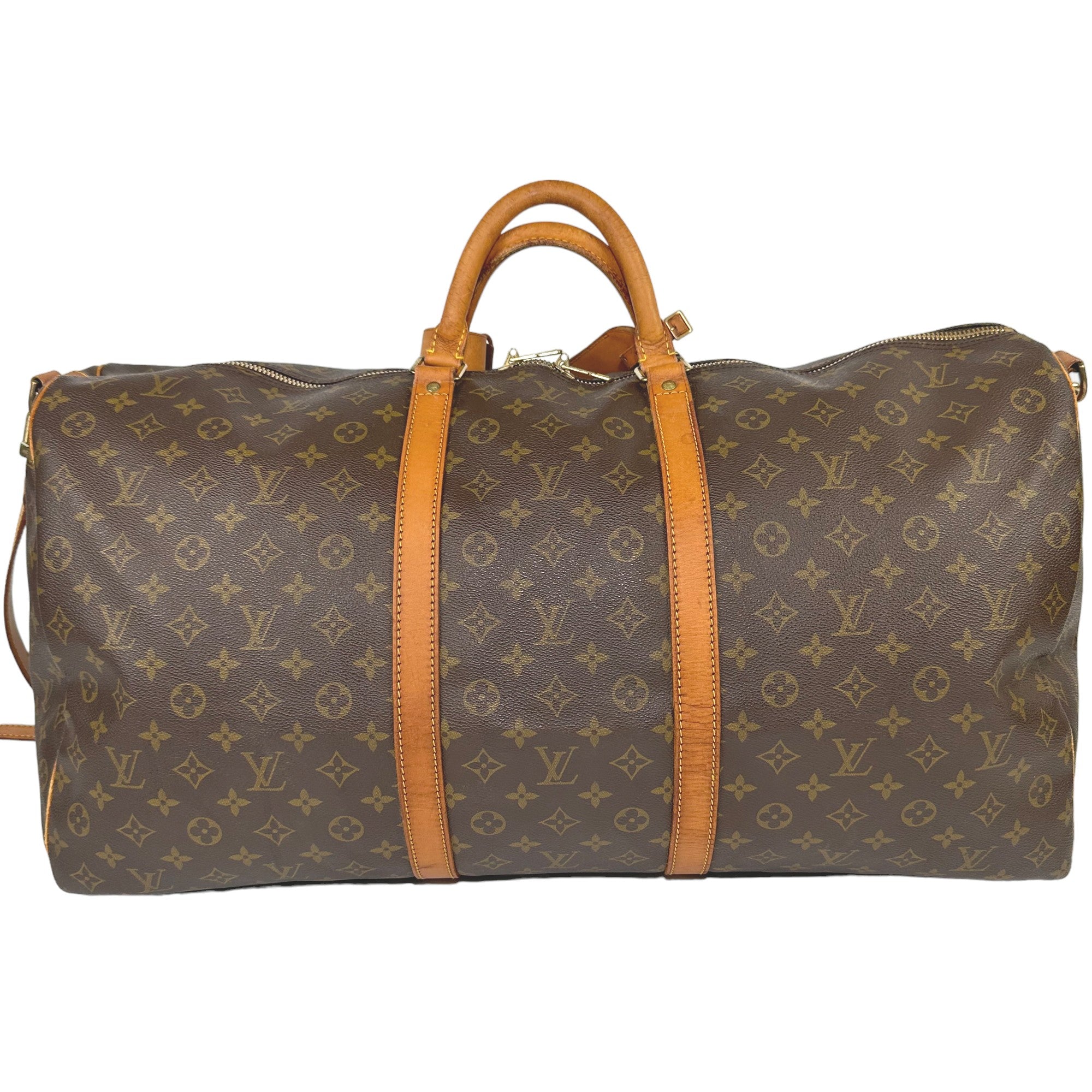 LOUIS VUITTON Keepall Bandouliere 60 Monogram Bag With Strap LHQ22