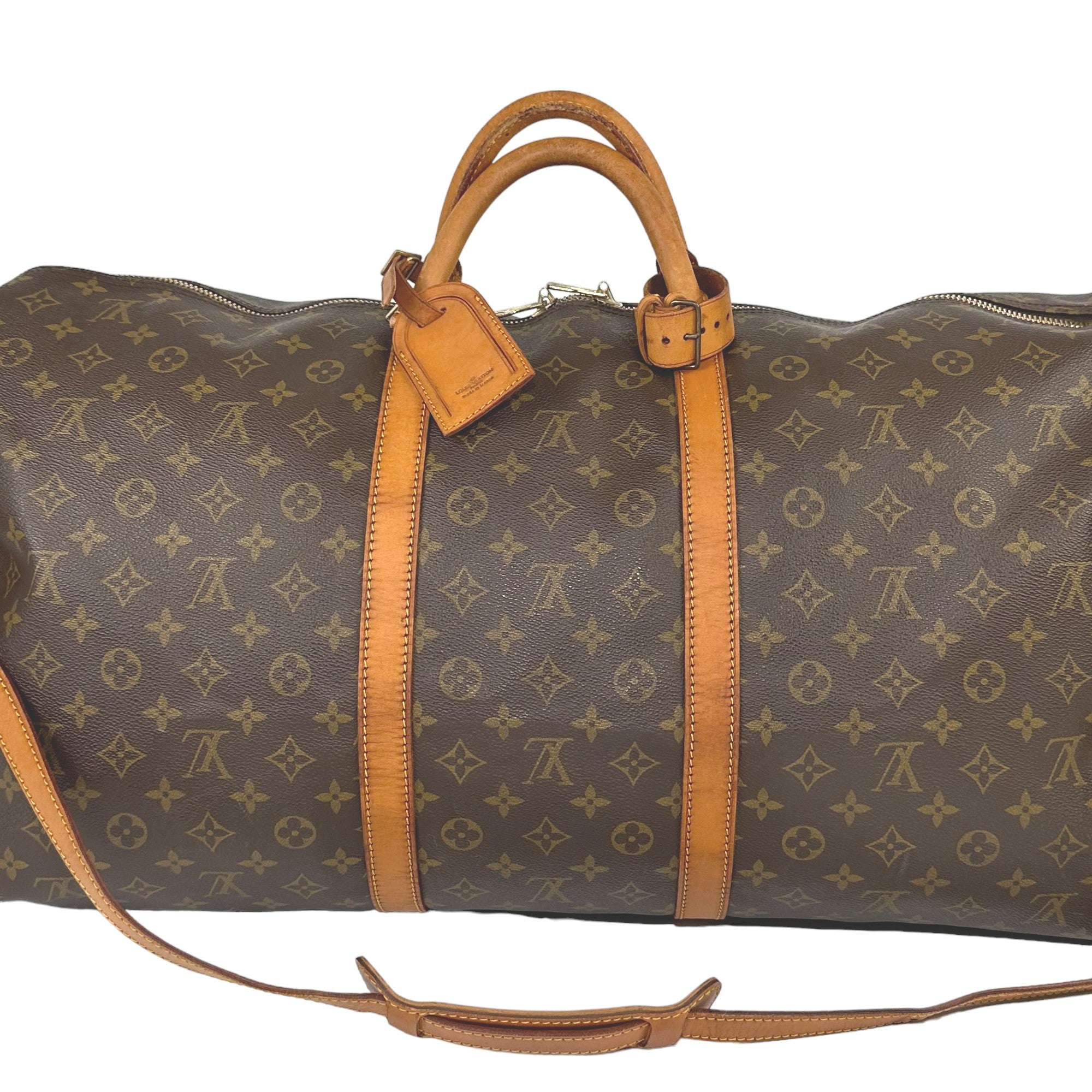LOUIS VUITTON Keepall Bandouliere 60 Monogram Bag With Strap LHQ22