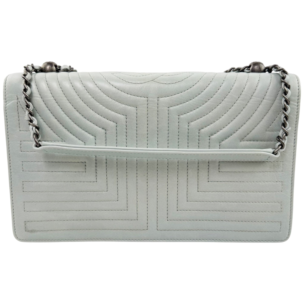 CHANEL Korean Garden Light Blue Leather Shoulder Bag LHQ2206