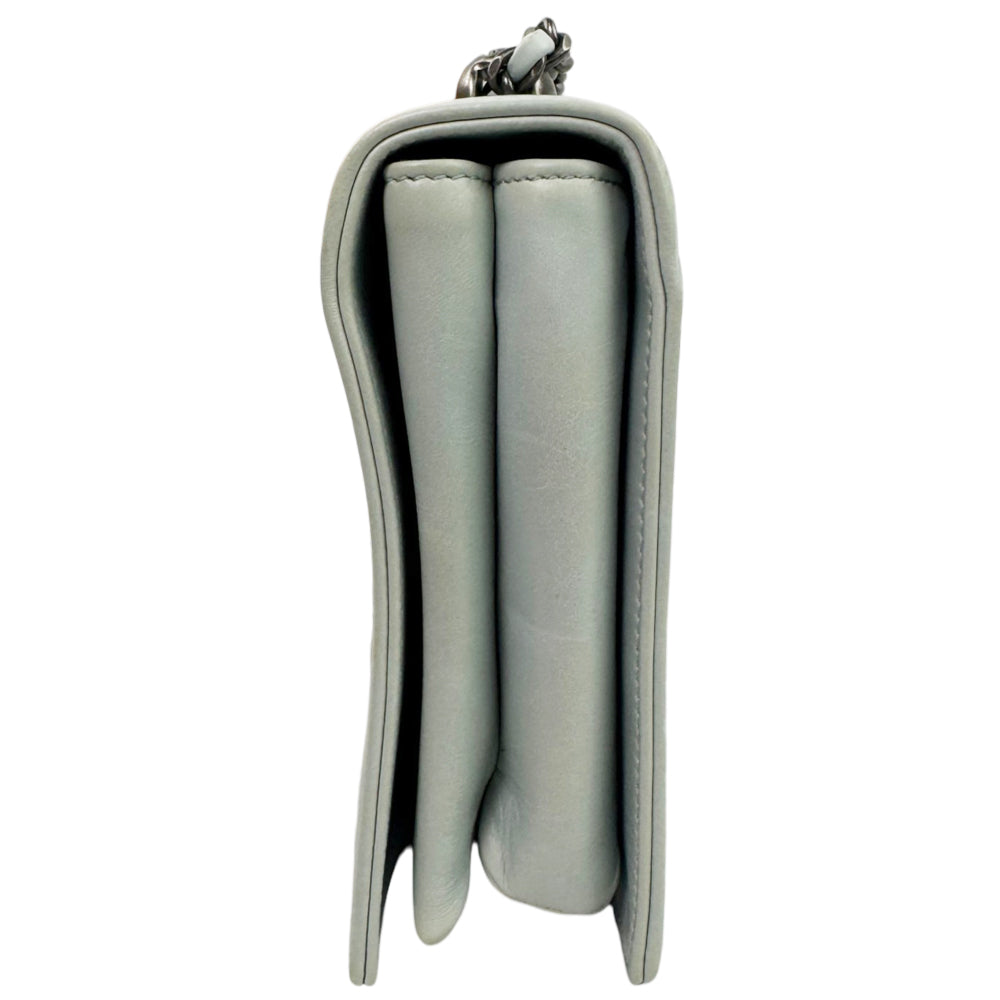 CHANEL Korean Garden Light Blue Leather Shoulder Bag LHQ2206
