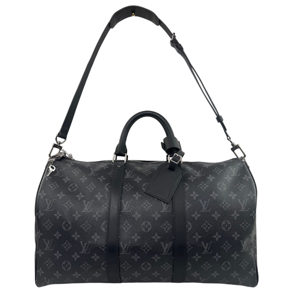 LOUIS VUITTON Monogram Eclipse Keepall 45 Bandouliere Duffel Bag LHQ2214