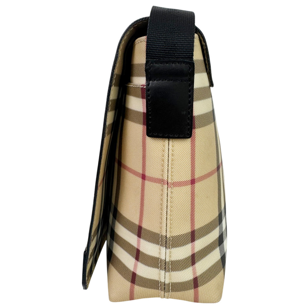 BURBERRY Nova Check Flap Shoulder Bag LHQ2219