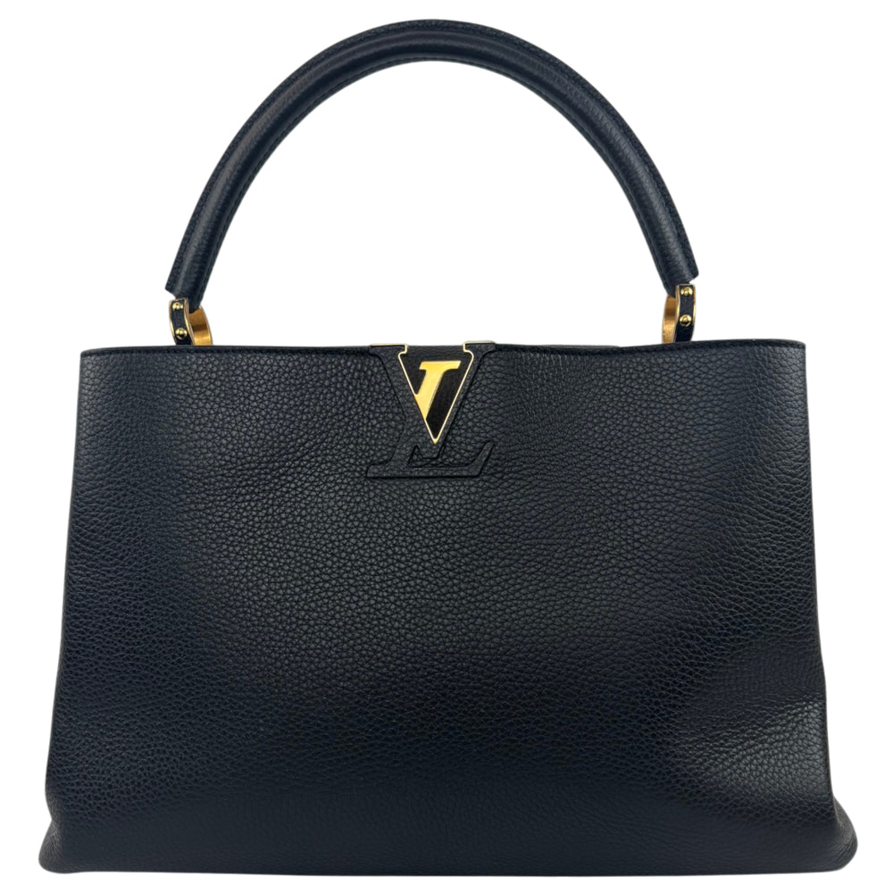 LOUIS VUITTON Capucines GM Black Leather Handbag LHQ2223