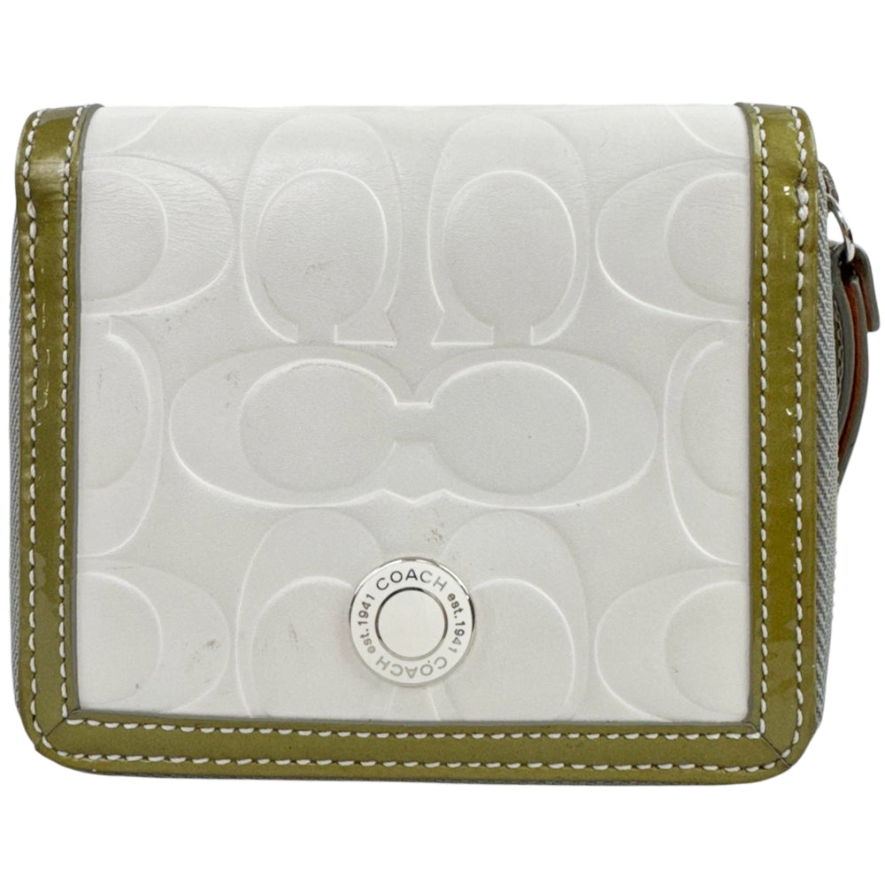 COACH White Zip Wallet LHQ2225