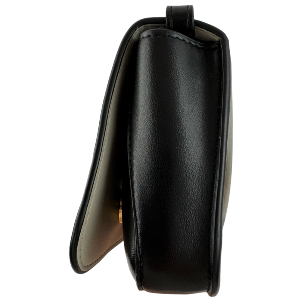 STELLA McCARTNEY Black Leather Mini Crossbody Bag LHQ2228