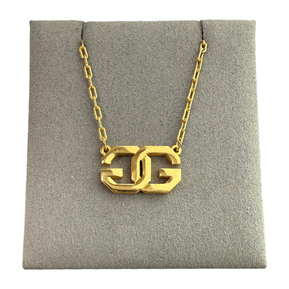 GIVENCHY Double G Pendant Gold Necklace LHQ2234