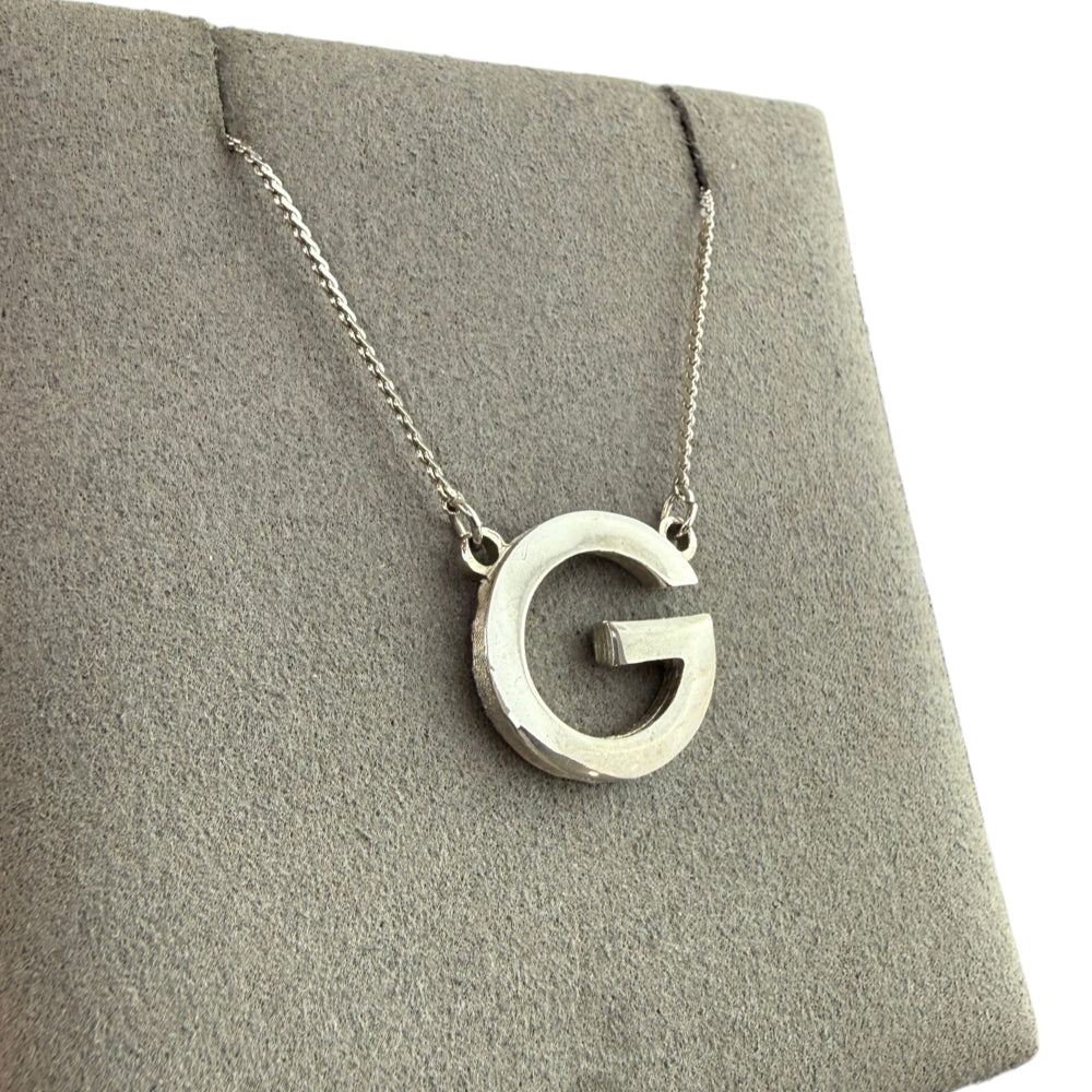 GIVENCHY Silver "G" Necklace LHQ2246