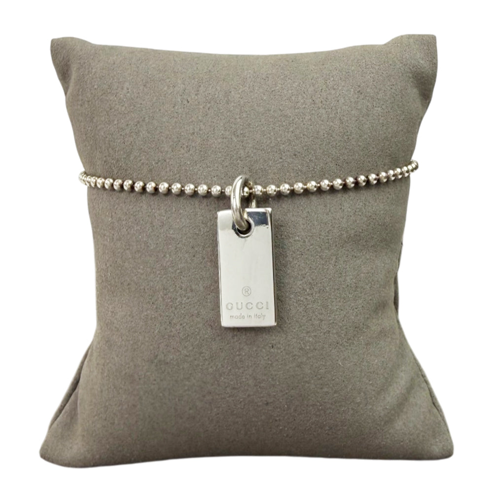 GUCCI Sterling Silver Ball Chain Bracelet LHQ2256
