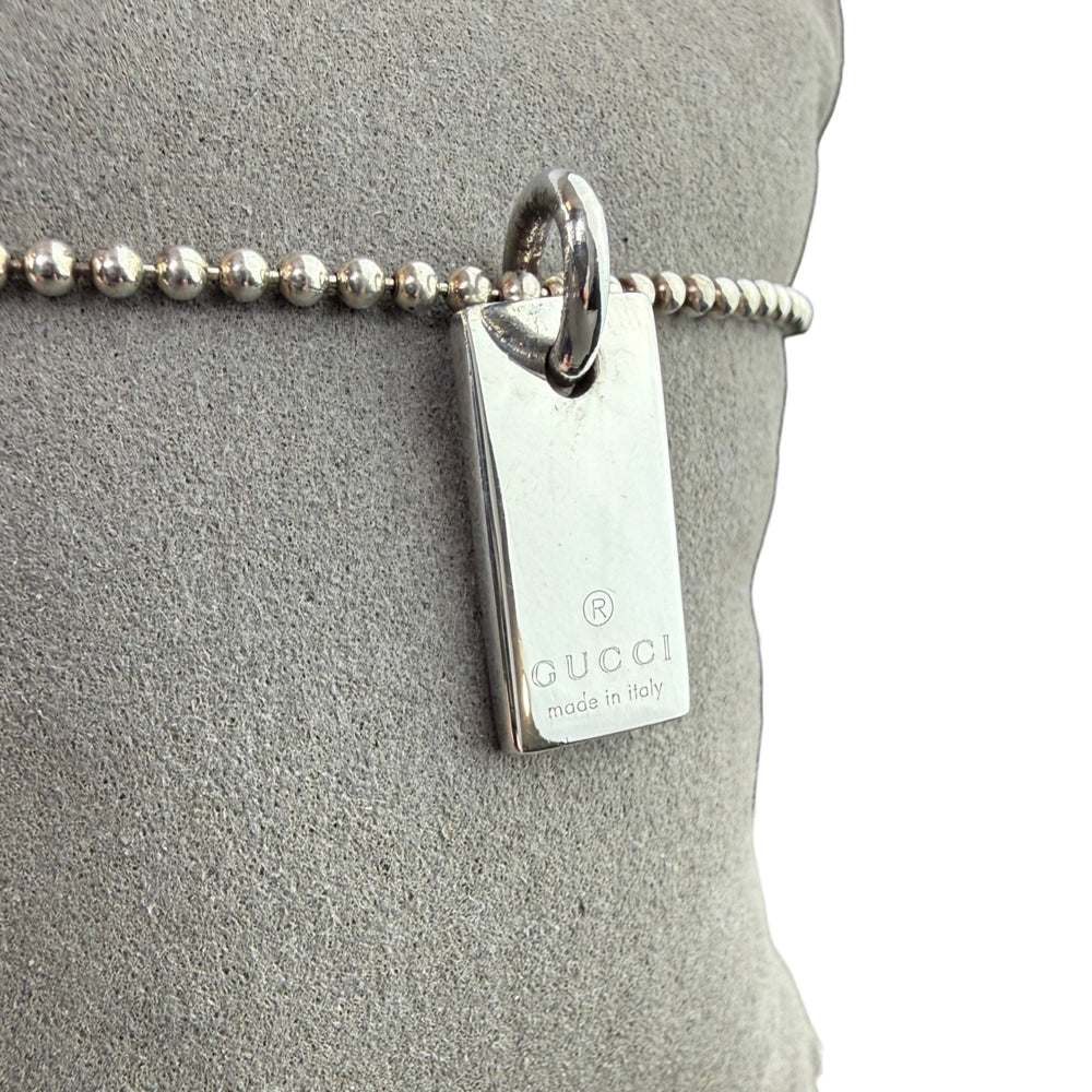 GUCCI Sterling Silver Ball Chain Bracelet LHQ2256