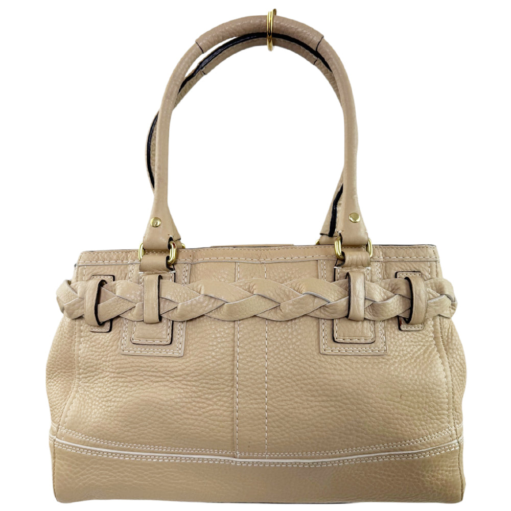 COACH Cream Leather Hampton Tote Shoulder Bag LHQ2274