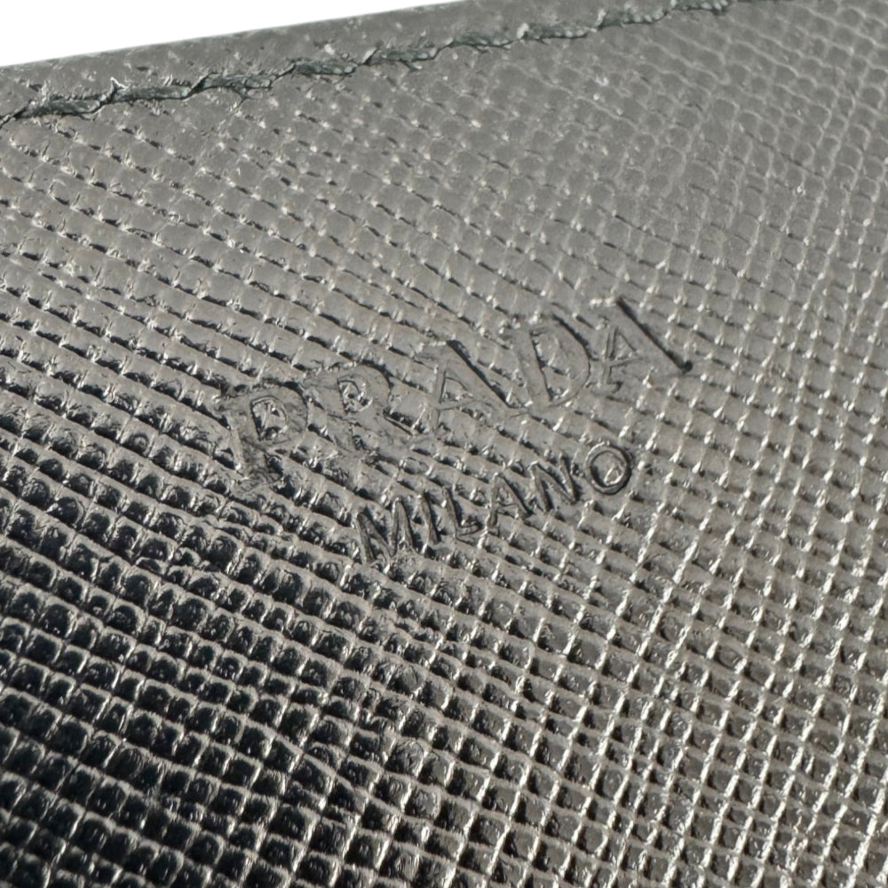 PRADA Nylon Black Wallet Purse LHQ2280