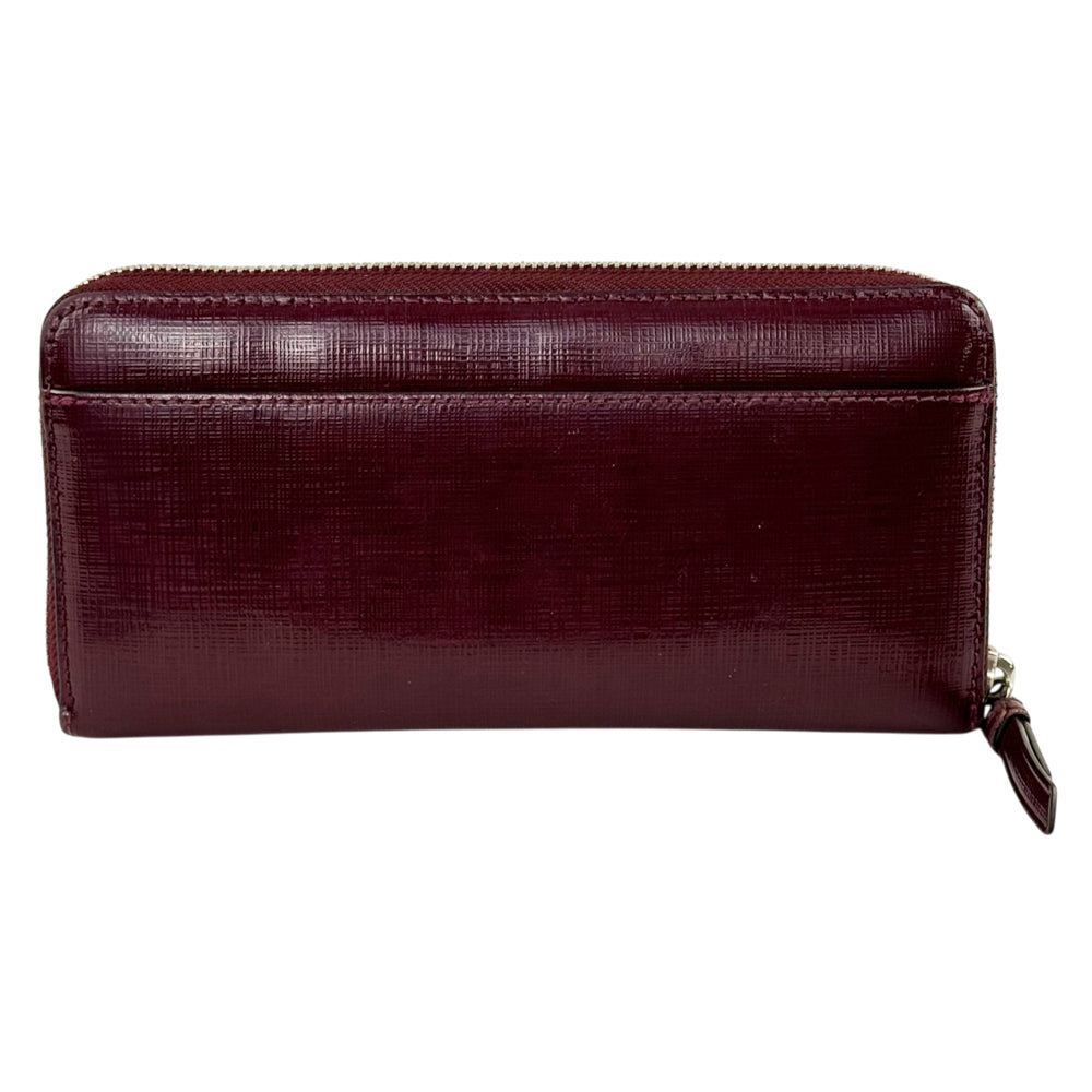 COACH Burgundy Patent Leather Bow Purse LHQ2282