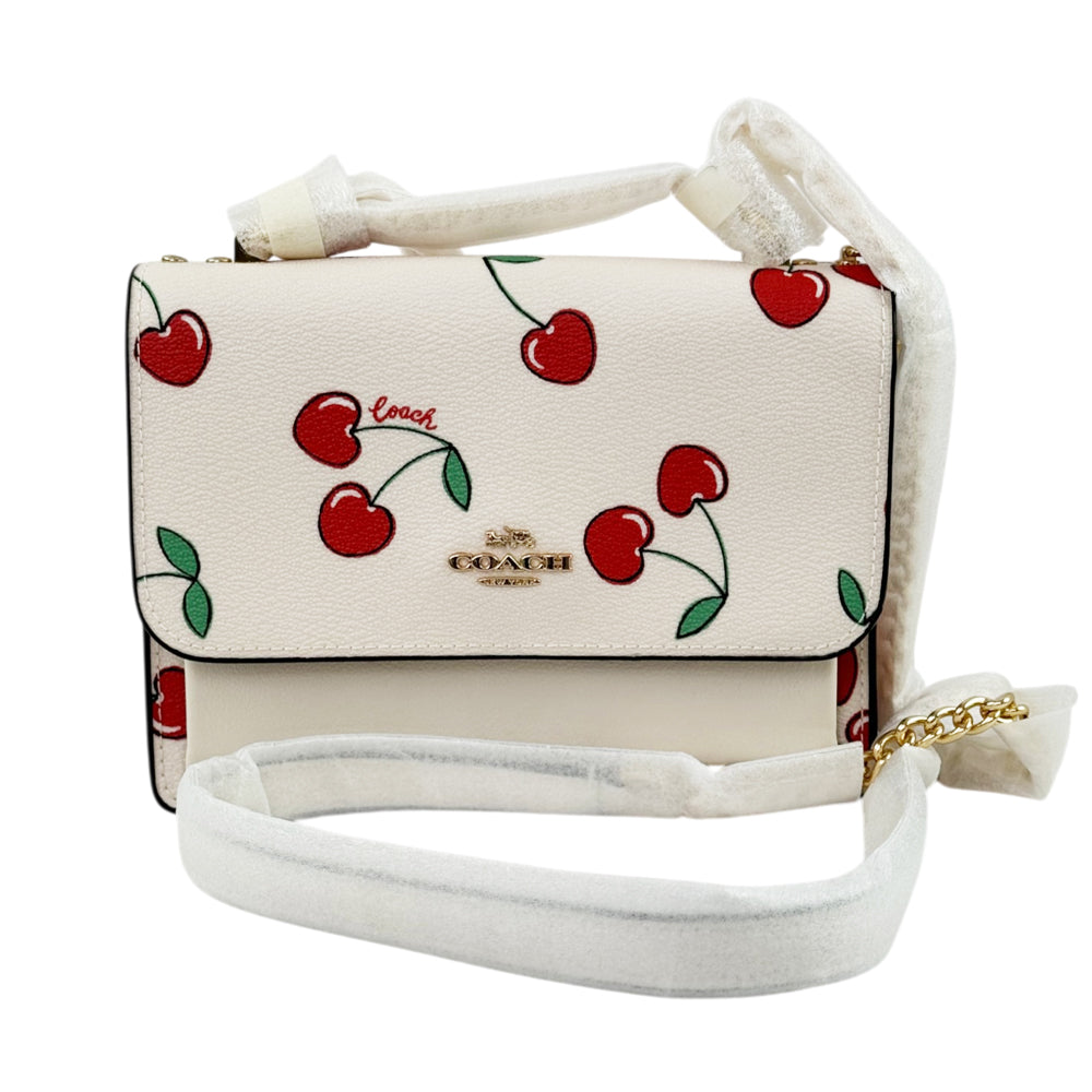 COACH Mini Klare Cherry White Leather Crossbody Bag LHQ2283