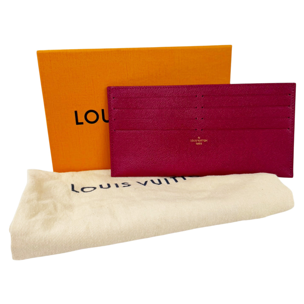 LOUIS VUITTON Burgundy Leather Pochette Insert LHQ2288