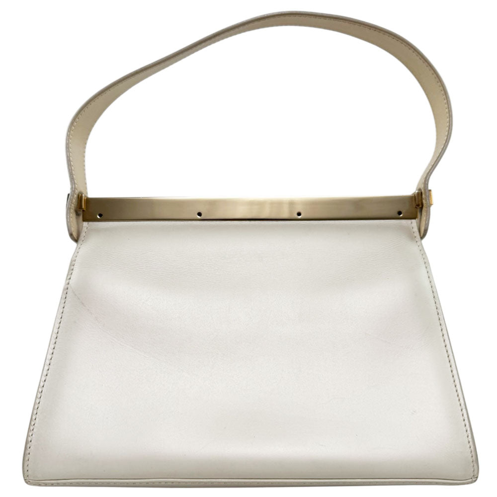 GUCCI White Leather Shoulder Bag LHQ2294