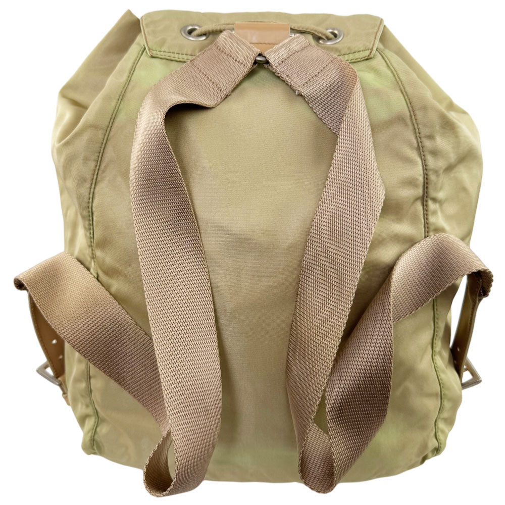 PRADA Khaki Green Nylon Backpack LHQ2299