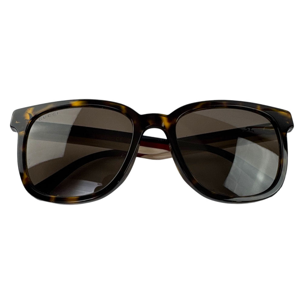 GUCCI Brown Tortoise Shell Stripe Sunglasses LHQ2301