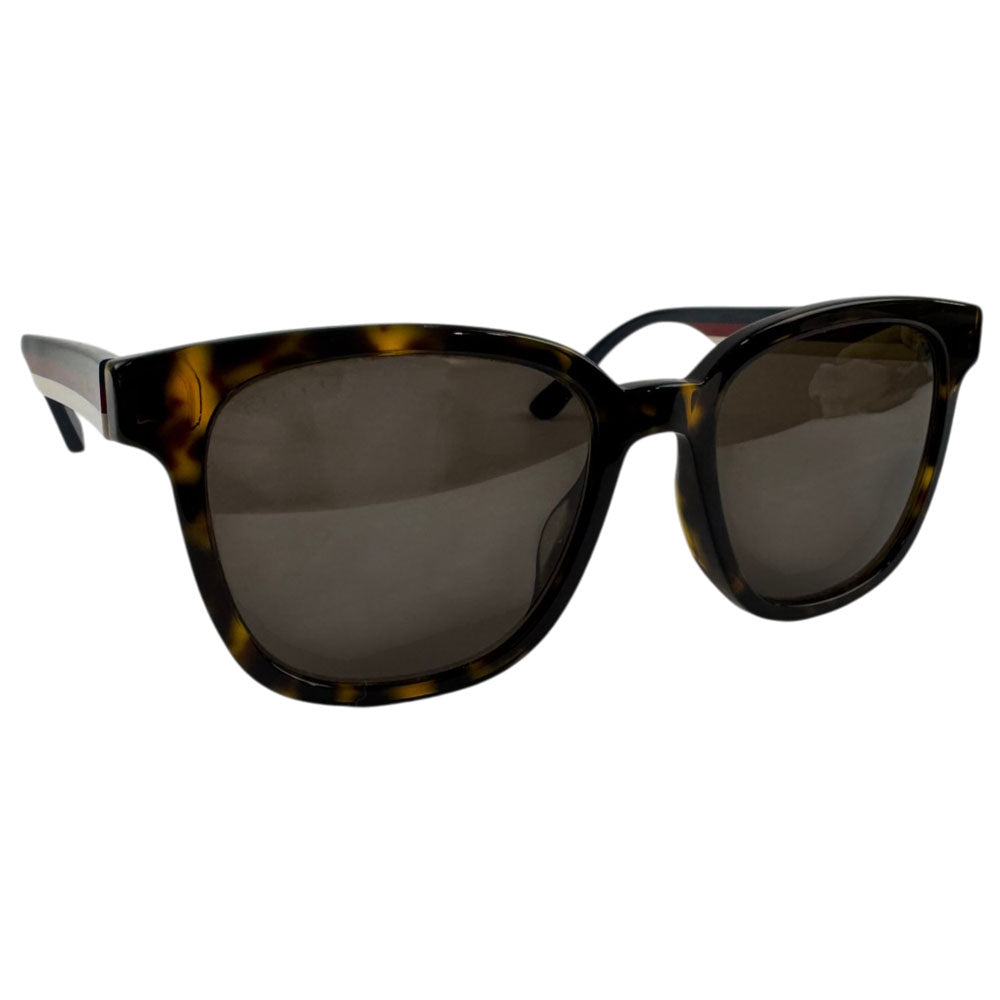 GUCCI Brown Tortoise Shell Stripe Sunglasses LHQ2301