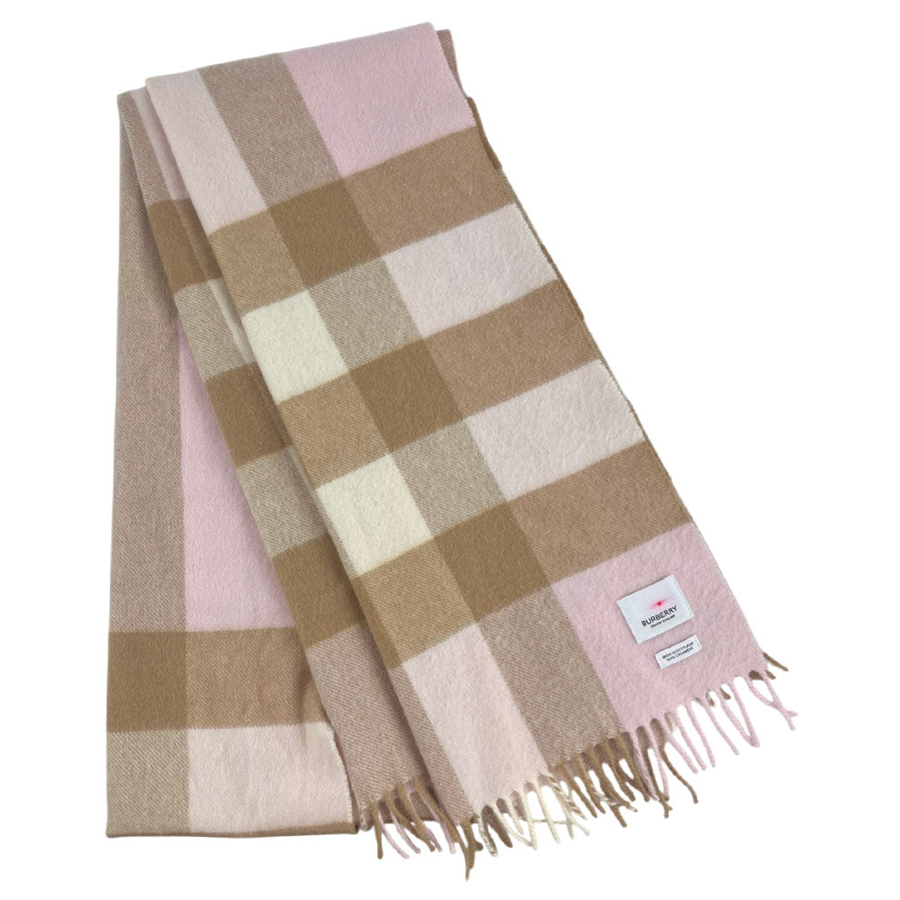 BURBERRY Pink/Beige Cashmere Scarf LHQ2344