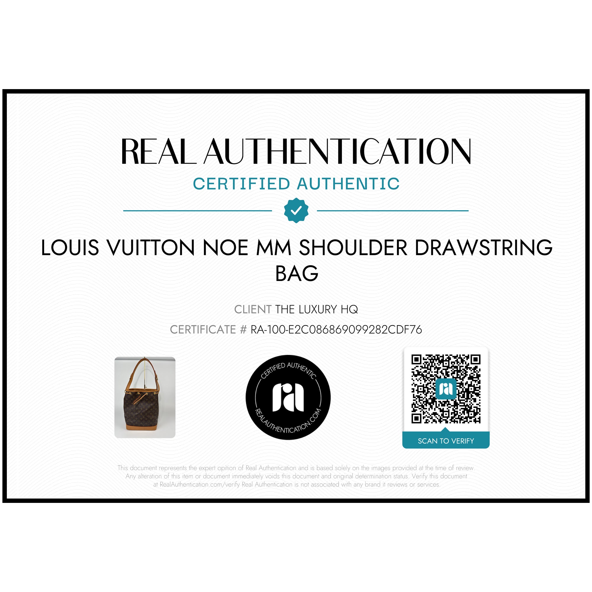 LOUIS VUITTON Noe MM Shoulder Drawstring Bag Monogram LHQ24