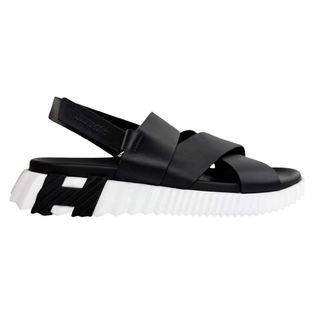 HERMES Electric Black Sandals Size 9 UK LHQ2405