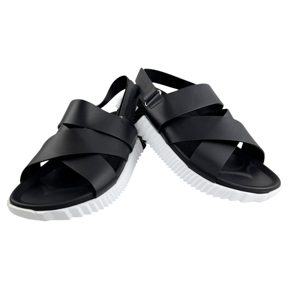 HERMES Electric Black Sandals Size 9 UK LHQ2405