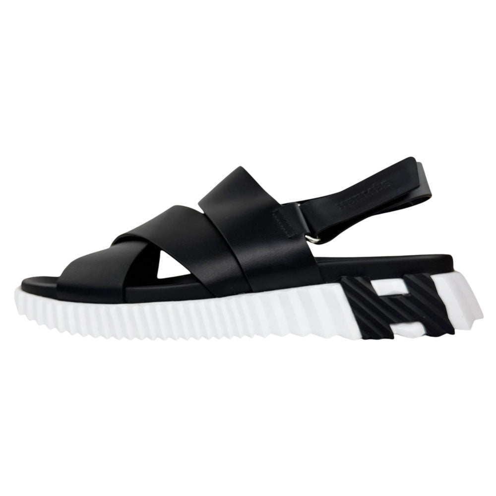 HERMES Electric Black Sandals Size 9 UK LHQ2405