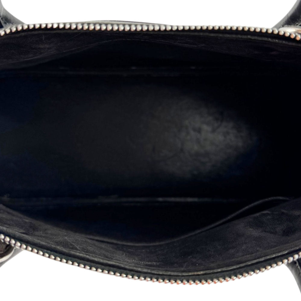 HERMES Bolide 30 Black Leather Shoulder Bag LHQ2419