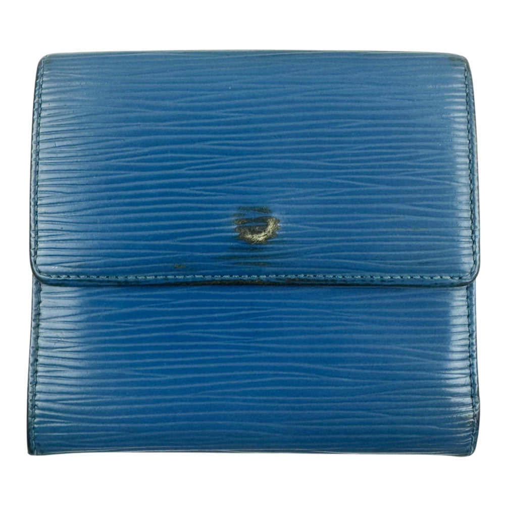 LOUIS VUITTON Epi Blue Tri-Fold Wallet LHQ2456