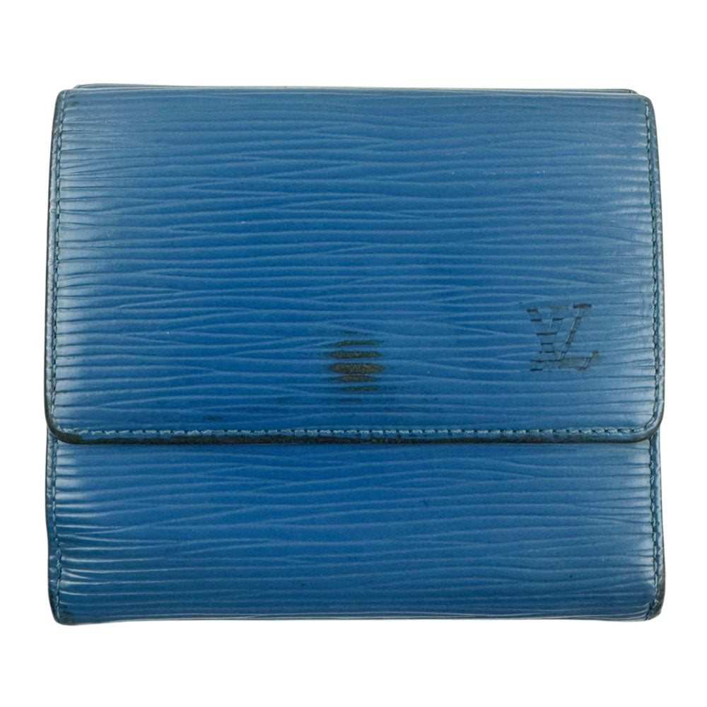 LOUIS VUITTON Epi Blue Tri-Fold Wallet LHQ2456